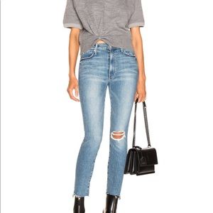 Mother Denim the stunner ankle step fray Jean. Exposed secret sister.
